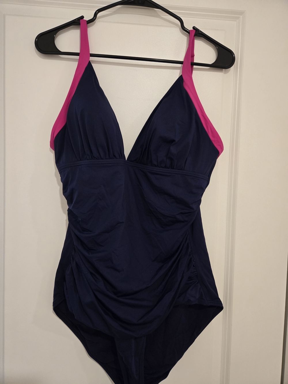 Tommy Bahama Navy One-Piece Swimsuit with Pink Straps
